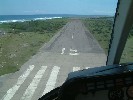 Buzzing the abandoned airport.